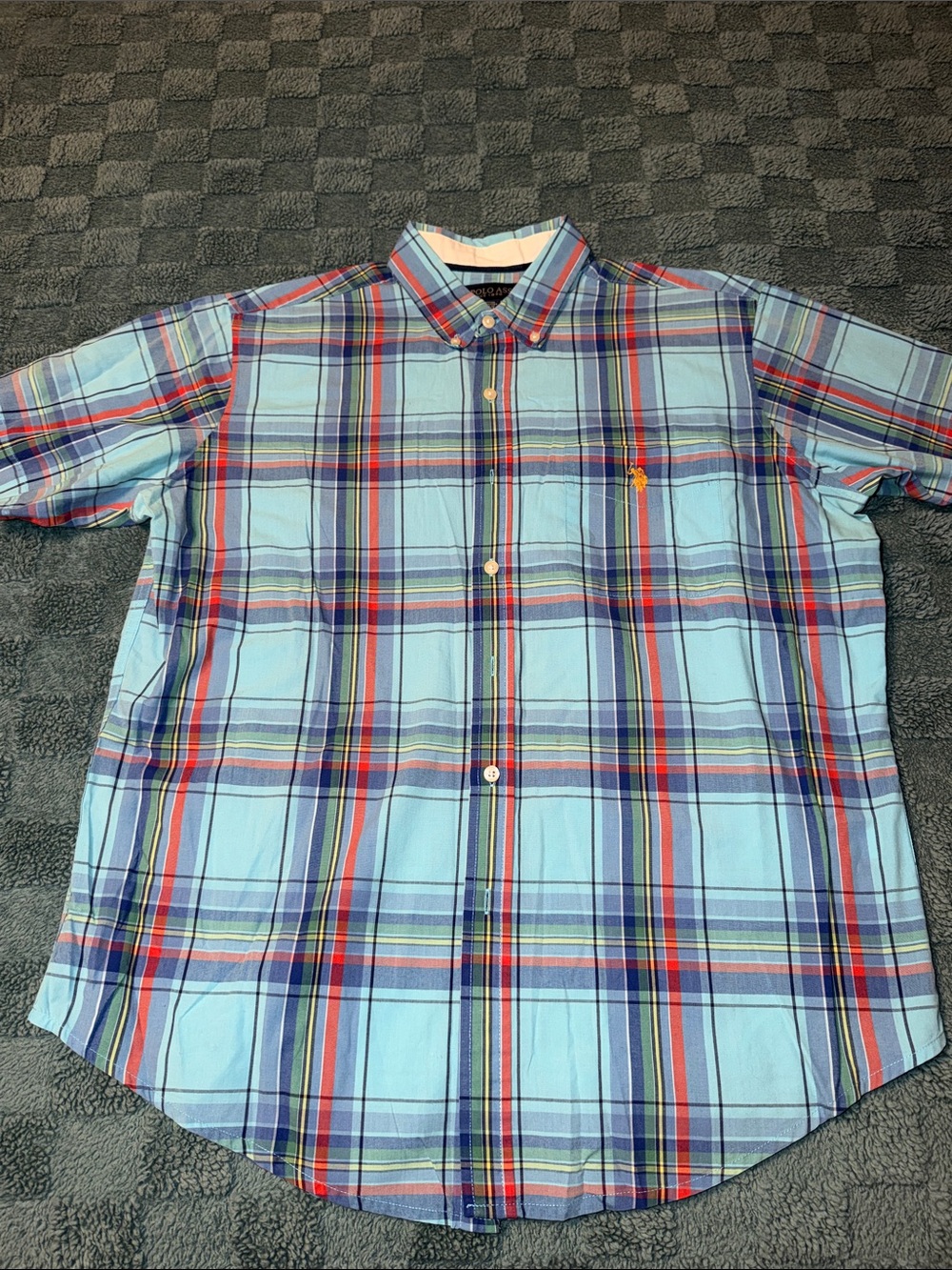 Men’s U.S. Polo Association Plaid Short Sleeve Shirt